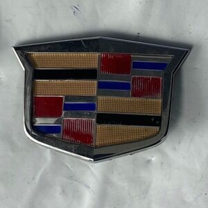 Cadillac Emblem Badge Shield Logo Chrome Red‎ Blue Gold V Series